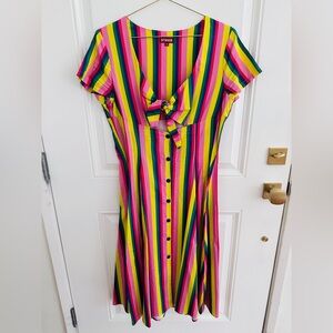 STAUD Stripe Colorful Dress